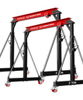 Built Tough As Nails 3 Ton Gantry Crane And 6600 Lb Portable Shop Hoist with adjustable steel I beam and smooth trolley.