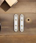 Flat Mending Plates 18 Pack Stainless Steel Brackets on Wooden Surface