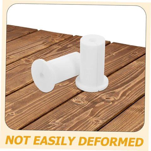 Awesome LIFKOME Silicone Wall Hole Plugs Cover Grommets For Cable Routing With Easy Install Antenna Protectors Keep Wiring Super Neat And Tidy Like A Pro white silicone plugs on wood surface, not easily deformed