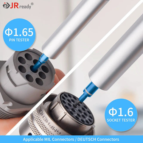 HT250-5 Connector Inspection Tool Kit With Socket And Pin Tips Pro Grade At Home Electrical Tester For Automotive Connectors Terminals And Retention Tests Includes 3 Pairs Of Sockets And Pins, 1.65 pin and socket tester for MIL and DEUTSCH connectors