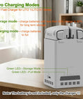 Dual Bay Drone Battery Charger Dock For Lito 1 And Lito X1 on table, two charging modes, indicator lights, batteries not included