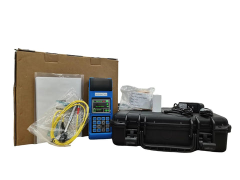 Top Shelf Portable LeeB Lcb Metal Hardness Tester With Built In Thermal Printer Direct Hb Readout For Forged Steel Heavy Duty Precision Testing At Any Angle in a rugged case with accessories.
