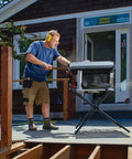 Heavy Duty Compact Table Saw With Patented Skin Contact Safety System and Precision Rack Pinion Fence in use on job site.