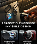 High Performance 90W Dual Usb C Car Charger PD QC Fast Charging Adapter in a car socket with flush fit design