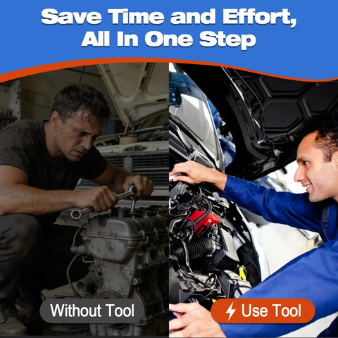 Mechanic using Rear Suspension Bushing Pro-Grade Master Tool Set with Air Hydraulic Pump for efficient truck maintenance