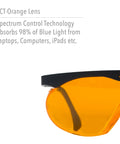 Blue Light Blocking Computer Glasses With SCT Orange Lens 3 Pack For Laptops And Monitors Reducing Eye Strain Boosting Contrast.