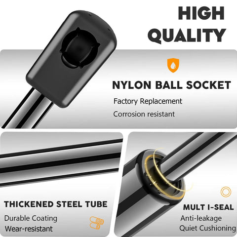 Hood Lift Supports For 2000 2007 Taurus 2007 Mercury Montego And 2000 2005 Mercury Sable Gas Springs features nylon ball socket
