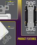 Four Way Decorator Paddle Rocker Light Switch With Clamp Down Wiring Copper Terminals Grounding Screw Residential Grade 15A 120V And 277V UL Listed White Shallow Body Design