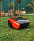 Fully Automatic Smart Lawn Mower Robot With Rainproof Seal, Super Quiet Trimming, Dope Path Planning, Bright Orange Finish in yard
