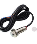 Top Tier Industrial Hall Effect M12 Proximity Switch Npn Three Wire Normally Closed With Sweet Ten Millimeter Detection Range And Six To Thirty Six Vdc Power For Kickass Automation Builds with cable and metallic sensor.