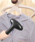 Durable Garment Steamer Hose Replacement for Clothes in use on a striped shirt