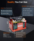 12V 100Ah LiFePO4 Trolling Battery With SOC Display And Bluetooth Upgrade Two Point Zero 100A BMS and protection features