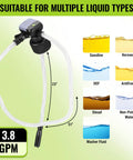 Boss Built Electric Fuel Transfer Pump With Auto Stop Sensor Plus Buzzer Sound And 3.8 Gpm Output for use with multiple liquids.