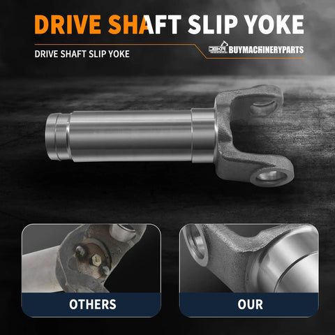 Slip Yoke For 1310 U Joint 1.375 Inch 16 Spline, 7.875 Inch Center To End, 3.469 Inch Outer Yoke, Driveshaft U Joint Replacement Part For Trucks And SUVs, silver steel