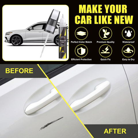 Genesis Makalu Gray Touch Up Paint Kit Exact Color Matched For Nicks And Chips Repair before and after car scratch fix
