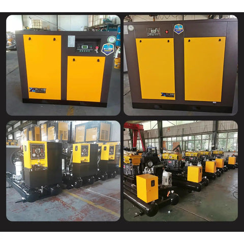 Heavy Duty Oil Free Air Compressor With 50L Or 100L Tank Low Noise Design Perfect For Garage Workshop Spray Painting And Pneumatic Tools Use Quiet Operation Makes It A Must Have Tool For Car Tire Inflation And Emergency Supplies Without The Noisy Hassle