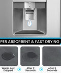 Ultra Absorbent Refrigerator Drip Pad For Water Dispenser Spills, Fast Drying Mat transition from wet to dry in 5 seconds