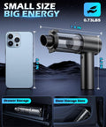 Cordless Handheld Car Vacuum With 15000Pa Beast Suction Brushless Motor 7 In 1 Cleaning Kit Type C Charge beside smartphone