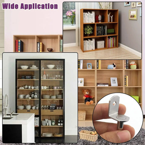 Heavy Duty 5Mm L Shaped Shelf Pegs With Holes Smooth Nickel Cabinet Holders For Bookcases And Closets Built Like A Tank Adjustable Pins No Sweat Setup 50 Pack Silver Hardware displayed in various storage applications.
