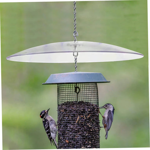 Clear Bird Feeder Rain Cover Dome For Outdoor Feeders And Hummingbird Feeders, Weatherproof Shield With Squirrel Baffle Protection