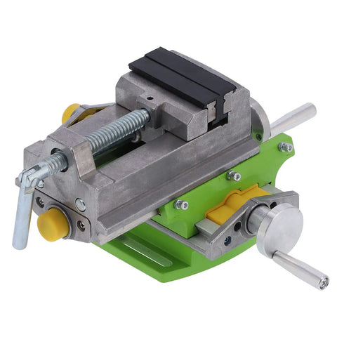 Built Like A Tank Heavy Duty 3 Inch Drill Press Vise Cross Slide with solid aluminum base and quick clamp design.