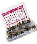 Industrial Electric Motor Brush Set Pro Grade 40 Pcs in 10 Sizes copper alloyed carbon brushes kit with open box view