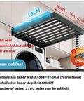 Retractable Under-Cabinet Drying Rack For Pants, Space-Saving Wardrobe Organizer with aluminum frame, dimensions 564-614mm