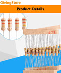 Close-up of Beast 1000 Piece Carbon Film Resistors Kit with clear band markings for DIY projects and experiments
