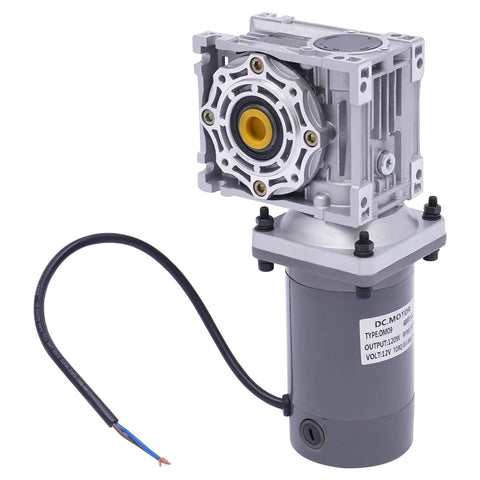 12V Variable Speed Worm Gear Reducer Motor RV40 120W 50K High Torque Adjustable Reversible Self Locking Worm Geared Reduction Motor
