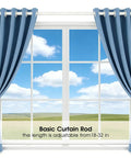 Two Pack Small Curtain Rods Adjustable 18 to 32 Inches White Sash Rod for French Doors and Windows Five Eighth Inch