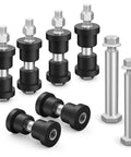EZGO PDS and TXT Rear Leaf Spring Bushings Kit With Screws and Nuts for 1994-Up and Club Car DS 1981-Up Golf Carts displayed
