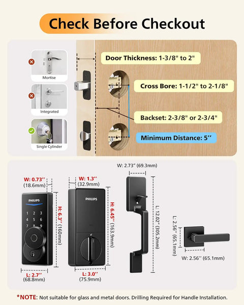 Dope Wifi Smart Lock With Handle Set No Sweat App Remote Control Voice Commands Real Time Alerts Keyless Entry Door System Quick Install For Modern Day Urban Households Everywhere