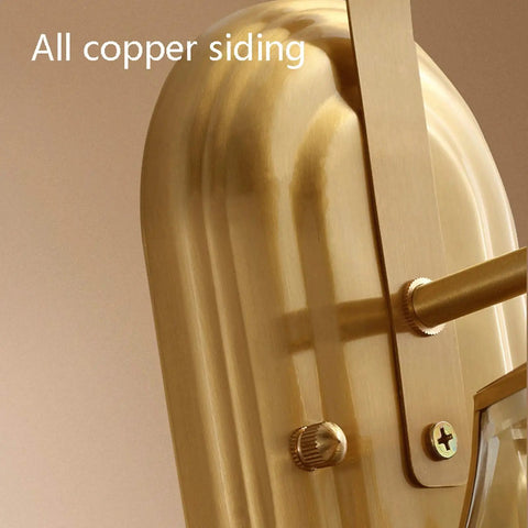 Close-up of Retro Copper Wall Sconce Top Shelf All Metal Casting showing all copper siding and mounting details.