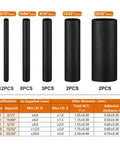 UL Listed Extra Long Heat Shrink Tubing Kit With Adhesive Lined Marine Grade Waterproof Seal 4 To 1 Shrink Ratio Five Sizes Chart
