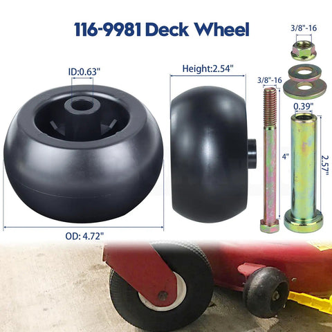 116-9981 deck wheel assembly for Three Pack Spindle Assembly Kit With Spindle Pulley Idler Pulley And Half Inch By 142 Blades