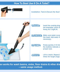How to use Heavy Duty Air Pressure Toilet Plunger That Will Blast Through Stubborn Kitchen Sink Or Floor Drain Clogs Fast.