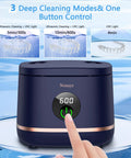 Keep Your Dental Gear Squeaky Clean With This Heavy Duty Ultrasonic Cleaning Machine For Braces Dentures Jewelry Toothbrush Heads And Baby Essentials Daily with control panel.