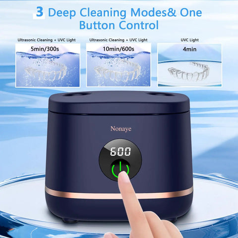 Keep Your Dental Gear Squeaky Clean With This Heavy Duty Ultrasonic Cleaning Machine For Braces Dentures Jewelry Toothbrush Heads And Baby Essentials Daily with control panel.