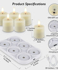 Six Pack Rechargeable Flameless Votive Candles With Timer LED Tealight Set With Magnetic Charging Base Type C USB Cable Remote Included Perfect For Cozy Home Decor And Ambience, shown with candles on charging base and USB cable