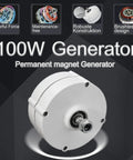 100W 12V 24V Permanent Magnet Generator For Off Grid Diy Wind Turbine And Hydro Generator 3 Phase Gearless Alternator