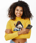 Woman wearing DTF Transfers Ready To Press 20 Pack Dope Iron On Patches For Tees And More Black Girl Heat Transfer Vinyl Decals