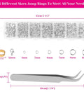 All In One Jewelry Repair Kit With 1520 Silver Jump Rings And 3 Pcs Pliers For Earrings Necklaces Rings And Bracelets Plus Tweezers And Jump Ring Opener