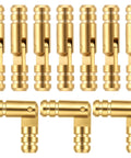 10 Pcs Brass Hidden Barrel Hinges 0.15x0.79 Inch Mini Cylinder Hinges for Wood Projects Concealed Jewelry Box Cabinets DIY Craft Supplies 270 Degree Opening Durable Hidden Hardware