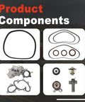 Engine Timing Belt Kit With Fresh Water Pump Set Compatible For Toyota Tacoma And Tundra Trucks From 1995 Till 2000 set components
