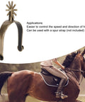 Two Pack Vintage Carved Zinc Alloy Horse Spurs For Roping And Equestrian Competition, Pro Cowboy Gear, Rust Resistant