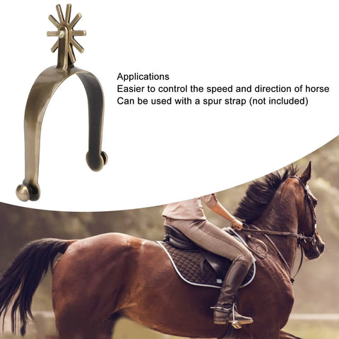 Two Pack Vintage Carved Zinc Alloy Horse Spurs For Roping And Equestrian Competition, Pro Cowboy Gear, Rust Resistant
