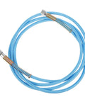 Coiled blue heavy-duty steam hose with metal connectors, High Temperature Steam Hose Replacement Tube For Steam Irons, Heavy Duty High Pressure Design