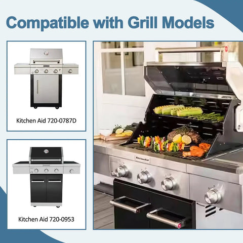 Grill Replacement Parts Kit For A 3 Burner Gas Grill, Includes Grates, Heat Plates And Burners, Fits 720-0787D And 720-0953 Series