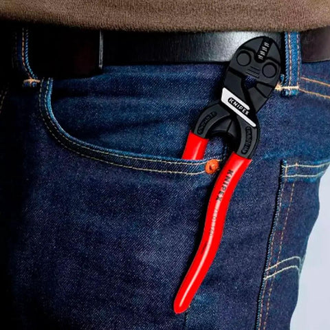 CoBolt S Compact Bolt Cutters 160 mm with slim head in pocket, black coated, for tight spots, heavy duty cutting tool