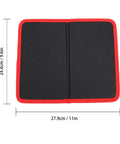 Magnetic Tool Mat With 40 Lbs Holding Power, Flexible Parts Holder For Screwdrivers, Wrenches, Bolts And Small Metal Parts, Non Slip Work Surface For Busy Garages, Keeps Tools Stuck On Tilted Surfaces During Tough Repairs, 9.6 x 11 in black mat